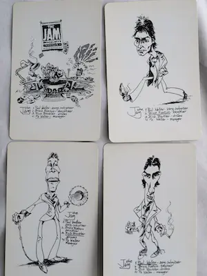 Willem Vleeschouwer - Punk Kwartet , 60 Karikaturen, Sex Pistols e.a. Punk-bands - 1977 kopen? Bied vanaf 1!