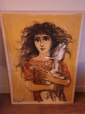 Walter Spitzer - Woman Holding a Goat (Vrouw met geit) kopen? Bied vanaf 75!