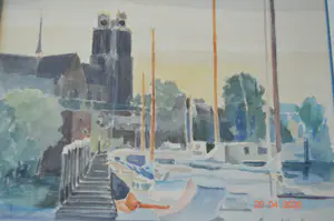 Janus Kluijtmans - 'Havengezicht'Dordrecht. kopen? Bied vanaf 50!