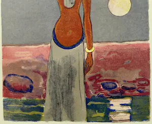 Kees van Dongen - gravure uit 1001 nacht: 'A la fontaine au clair de lune' kopen? Bied vanaf 25!