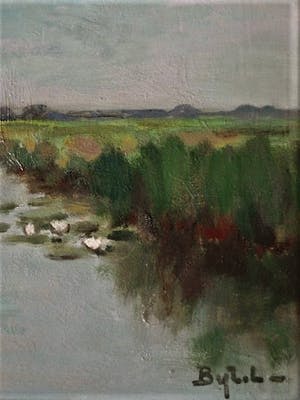 Jacobus Bijtel - omstreeks 1950 GROOT olieverf "Hollands polderlandschap" gesigneerd kopen? Bied vanaf 10!