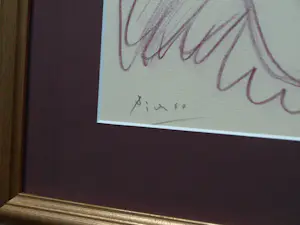 Geert Jan Jansen - Ingelijste potloodtekening , ‘Eerbetoon aan Pablo Picasso’ - Lijst, 38 x 46½ cm kopen? Bied vanaf 150!