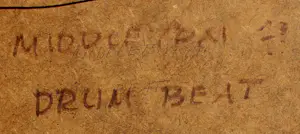 Sam Middleton - Ingelijste gemengde techniek: "Drum Beat - 2002 kopen? Bied vanaf 799!