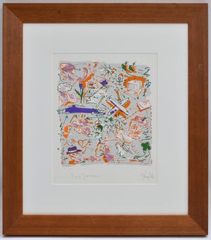Niet of onleesbaar gesigneerd - jorn(?) Chaotisch pastel kopen? Bied vanaf 1!