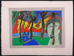 Corneille - Litho, Femme et chat kopen? Bied vanaf 100!