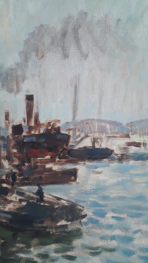 Daniel Muhlhaus - Haven Rotterdam met Maasbruggen. kopen? Bied vanaf 225!