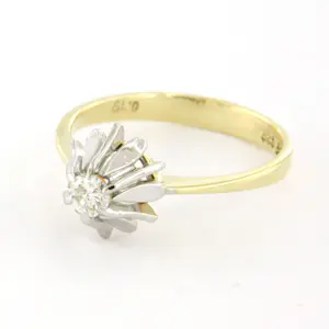 14k bicolour gouden ring met briljant geslepen diamant tot. 0.19ct – F/G - VS/SI kaufen? Bieten Sie von 350!