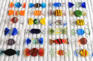 Seguso - 24x Murano Glas Snoepjes / Bonbons / Sweets - Vintage Kunst Venetië kopen? Bied vanaf 70!