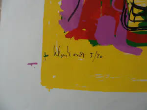 Peter Klashorst - Zeefdruk, titel. "Cow Green ". kopen? Bied vanaf 35!