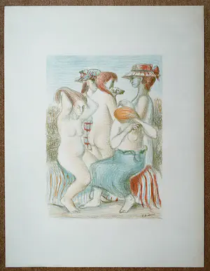 Kees Andrea - Baadsters, litho - Gratis verzending! kopen? Bied vanaf 50!