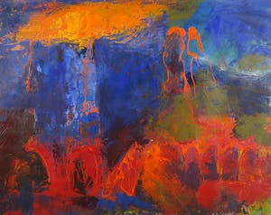 Franscz Witte - Acryl op papier, Zonder titel kopen? Bied vanaf 1!