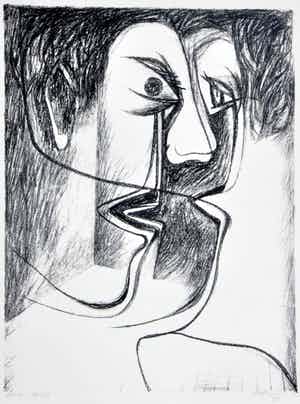 Cyr Frimout - Gesigneerde lithografie - 36/90 - 1989 verkocht voor € 35!
