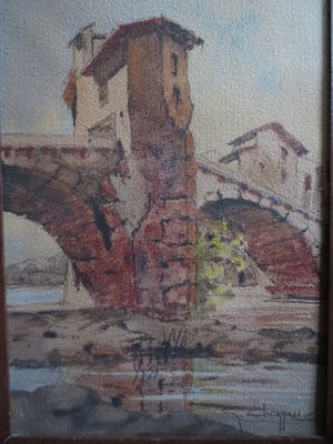 George Chappuis - Le Pont de Sospel. kopen? Bied vanaf 35!