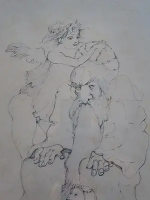 Leonor Fini - Ouderling met elfjes kopen? Bied vanaf 75!