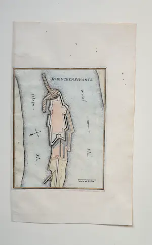Caspar Merian - Schenkenschans Caspar Merian Oude Gravure 1659 kopen? Bied vanaf 20!