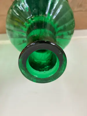 Empoli Glas - Groene Empoli glazen karaf, iconisch model Genie, 1970 kopen? Bied vanaf 75!