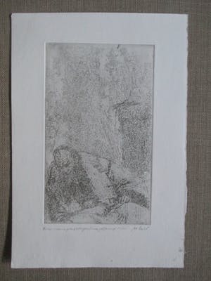 Gerard Bellaart - Ets Oude man in landschap kopen? Bied vanaf 15!