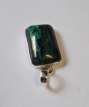 Nieuwe Natuurlijke zilveren hanger met mooie Malachiet Azurite kopen? Bied vanaf 65!