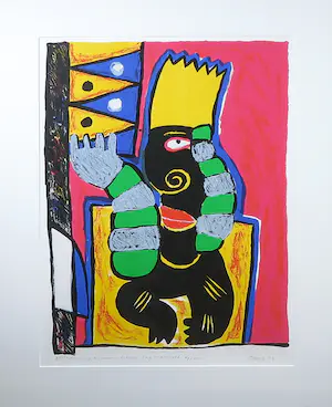 Clemens Briels - Zeefdruk, Ever recurring discussions between day and night - Ingelijst kopen? Bied vanaf 1!