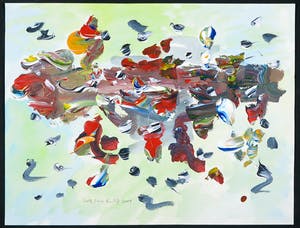 Freddy Flores Knistoff - Aquarel en acryl op papier, Zonder titel kopen? Bied vanaf 100!