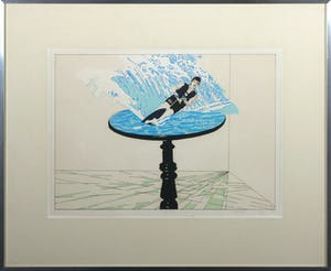 Hans Wap - Litho, Surf tafel - Ingelijst kopen? Bied vanaf 20!