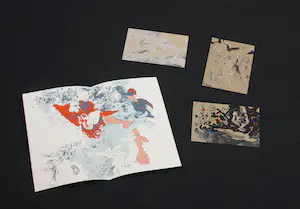 AcheterPierre van Soest - Lot van drie originele werken en een grafisch werk op papier? Enchérissez de 50!
