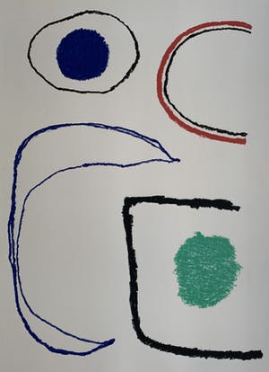 Harrie Gerritz - kleurenzeefdruk - 'Rode maan' - 1992 (Zeer groot blad, kleine oplage!) kopen? Bied vanaf 80!