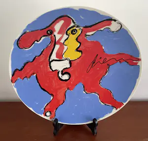 Peter Diem - Keramisch wandbord "Koe" Limited Edition 12/250 - Keramiek Schoonhoven kopen? Bied vanaf 20!