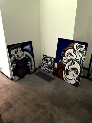 Karen Thomas - 3 Matchende Werken - Acryl op Doek kopen? Bied vanaf 55!