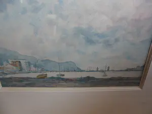 Poppe Damave - Aquarel, haven gezicht. kopen? Bied vanaf 50!