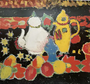 Alexej von Jawlensky - Stilleven met gele en witte kan, gesigneerd in de druk kopen? Bied vanaf 35!