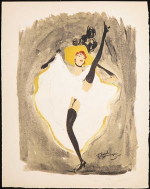 Jean-Gabriel Domergue - Litho, Danseuse Can Can uit de portfolio La Parisienne kopen? Bied vanaf 450!