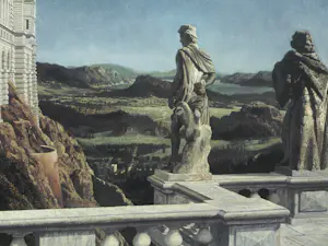 Carel Willink - Ingelijste litho , Landschap met Museum – Nr. 9 van 30 - Lijst, 66 x 76 cm. kopen? Bied vanaf 250!