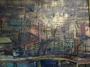 Floris Jespers - schilderij op doek, haven, gesigneerd kopen? Bied vanaf 800!