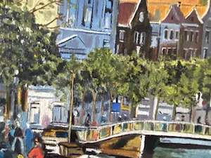 Niet of onleesbaar gesigneerd - bloemenverkoope aan de gracht kopen? Bied vanaf 1!