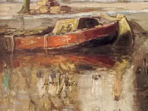 Hendrik ten Hoven - Amsterdamse gracht met zicht op de Zuiderkerk kopen? Bied vanaf 400!