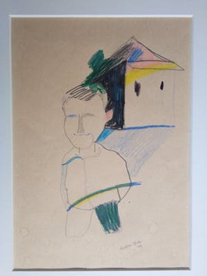 Ruven Levav - Krijttekening zonder titel - 1979 kopen? Bied vanaf 10!