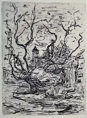 Floris Verster - Torentje tussen bomen - Scherjon No.4 verkauft für € 75!