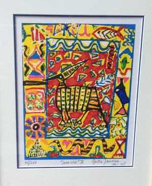 Gertie Janssen - C4726-18, Gertie Janssen, Sunrise II, zeefdruk kopen? Bied vanaf 75!