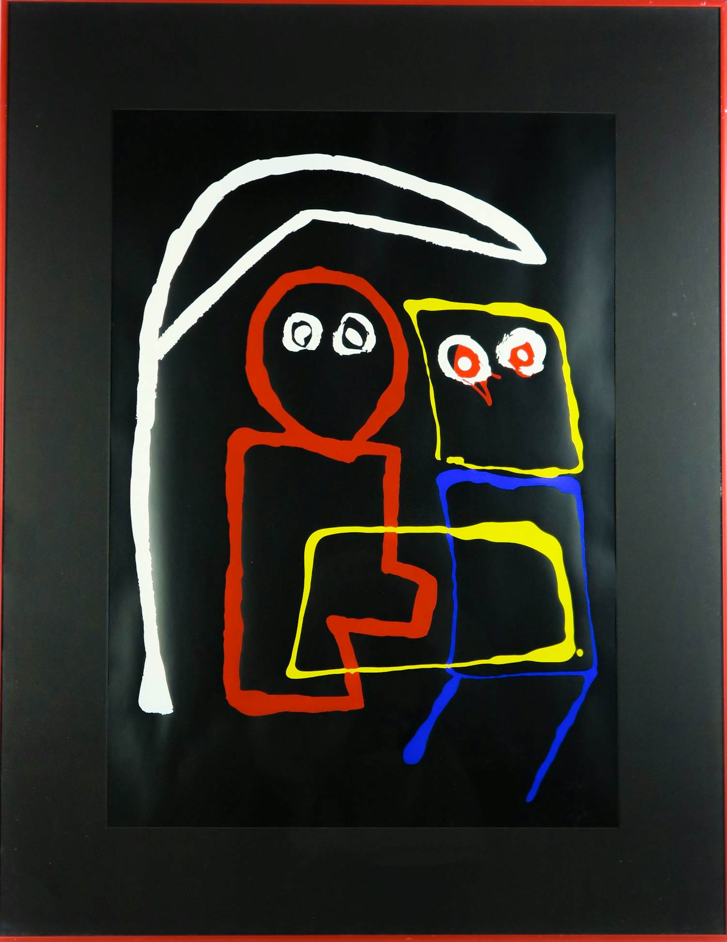 Theos - Zeefdruk op papier, Familiebijeenkomst - Ingelijst kopen? Bied vanaf 35!