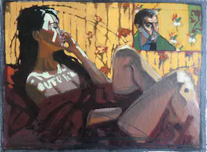 Nico Vrielink - LES MISERABLES (SELFPORTRAIT GAUGUIN) / KLEURZEEFDRUK / 39x55cm / SIG kaufen? Bieten Sie von 60!
