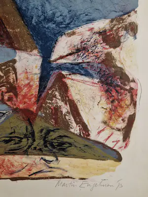 Martin Engelman - grote jaren 70 kleuren lithografie - beperkte oplage - potloodgesigneerd kopen? Bied vanaf 35!