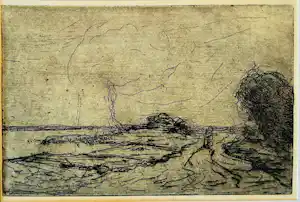 Floris Verster - Landschap - gedrukt door Sem Hartz verkauft für € 50!