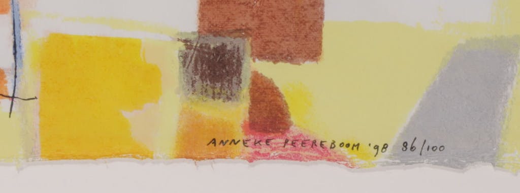 Anneke Peereboom - Anneke Peereboom: Zeefdruk, Luce del Giorno I - Ingelijst kopen? Bied vanaf 35!