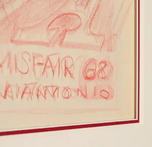 Robert Indiana - Originele Ontwerptekening voor HEMISFAIR 68 - met LOVE signatuur kopen? Bied vanaf 2950!