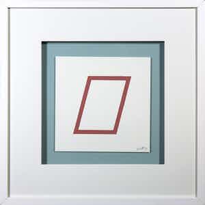 Sol LeWitt - Zeefdruk uit de serie 'Five Geometric Figures in Five Colors' - Ingelijst verkocht voor € 450!