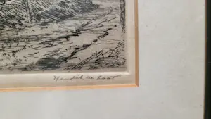 Hendrik de Laat - 2 vroege etsen van boerderijen in Nuland en Rosmalen - ca. 1927 kopen? Bied vanaf 65!