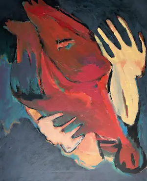 Jeanne Marie van Staveren - olieverf op doek | 'De val van Icarus' | 1988 kopen? Bied vanaf 20!