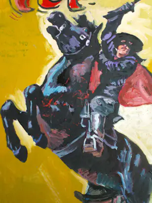 Peter Klashorst - Acrylverf op doek , Zorro, cover van ‘Pep’ nr. 8 , 1965 – 115 x 105 cm kopen? Bied vanaf 400!