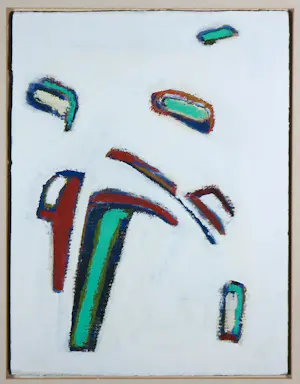 Buy Theo van Keulen - Gemengde techniek, Zonder titel / Abstracte compositie? Bid from 150!
